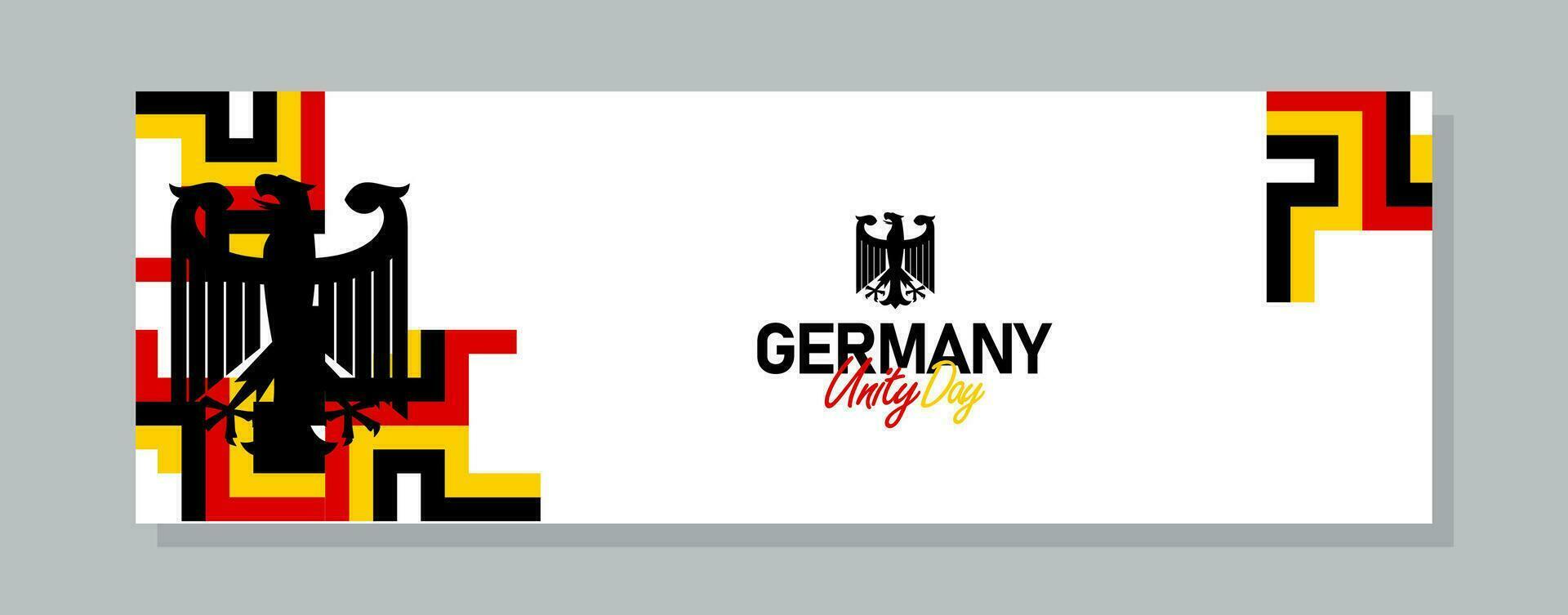 germany happy germany independence day horizontal banner design vector illustration