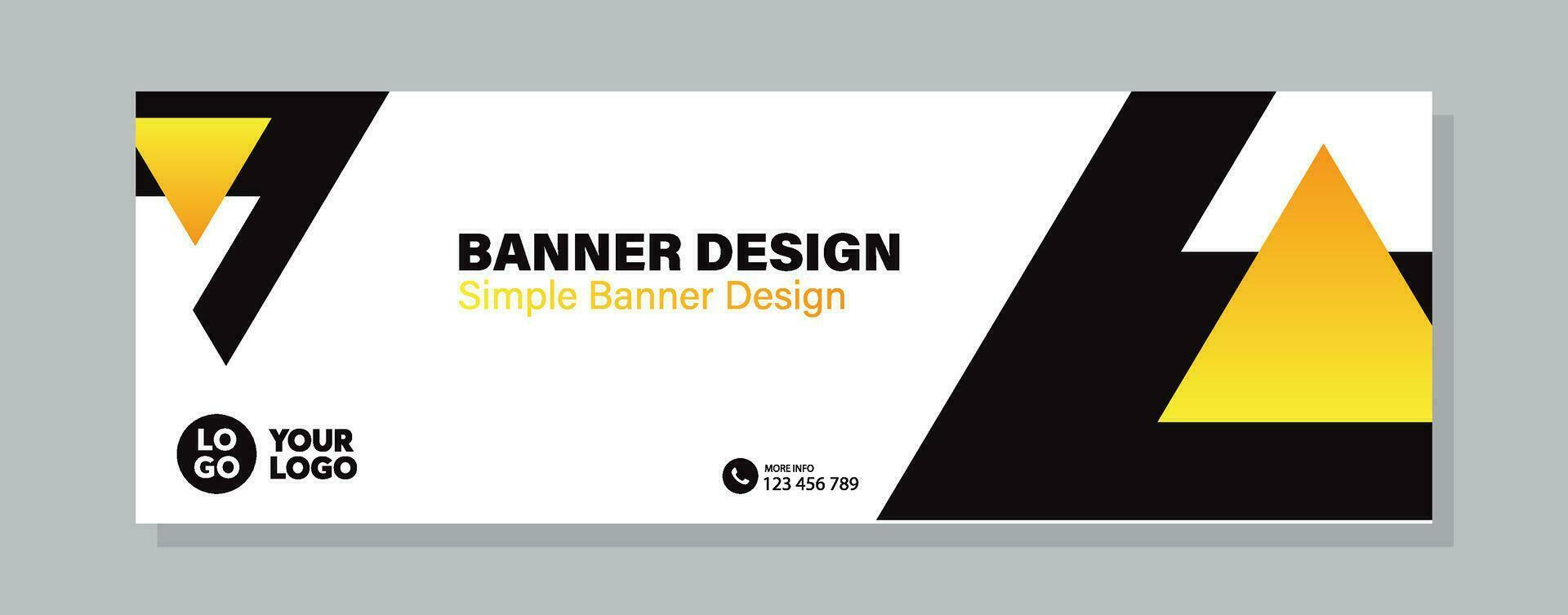 Modern abstract banner design template with geometric shapes. Applicable for Banners, Placards, Posters, Flyers vector