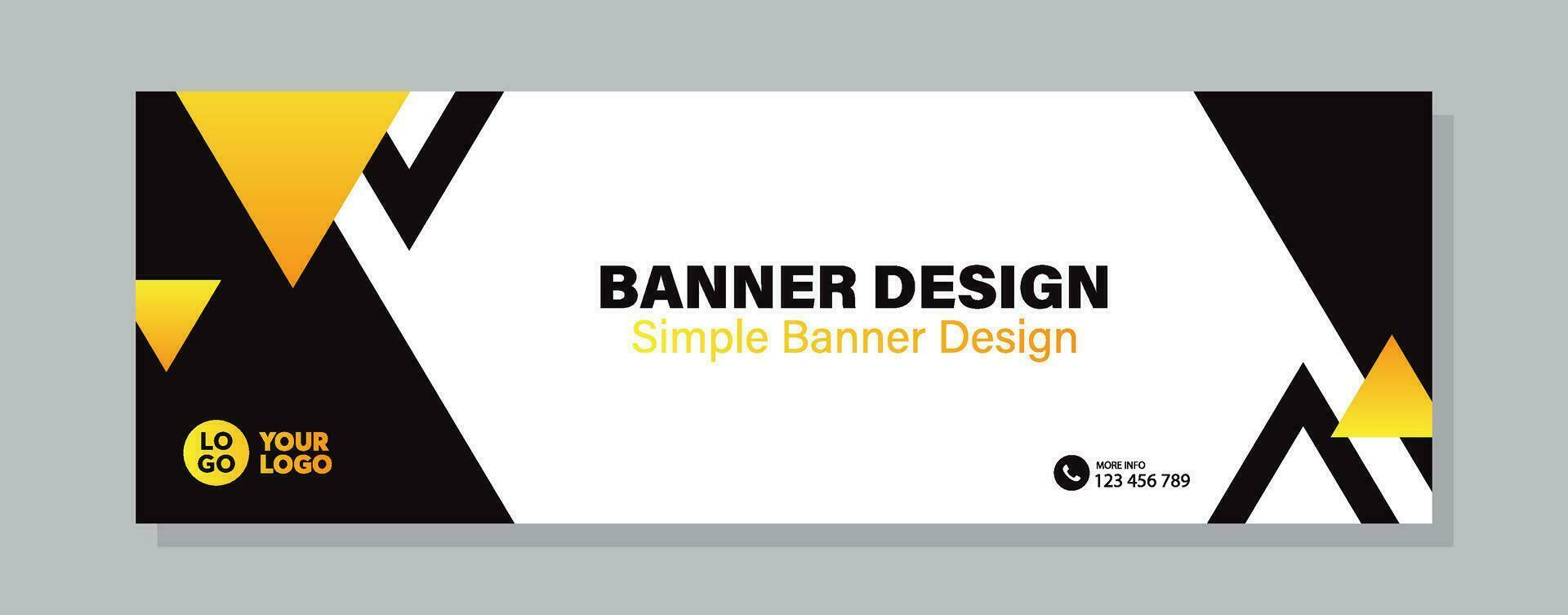 Modern abstract banner design template with geometric shapes. Applicable for Banners, Placards, Posters, Flyers vector