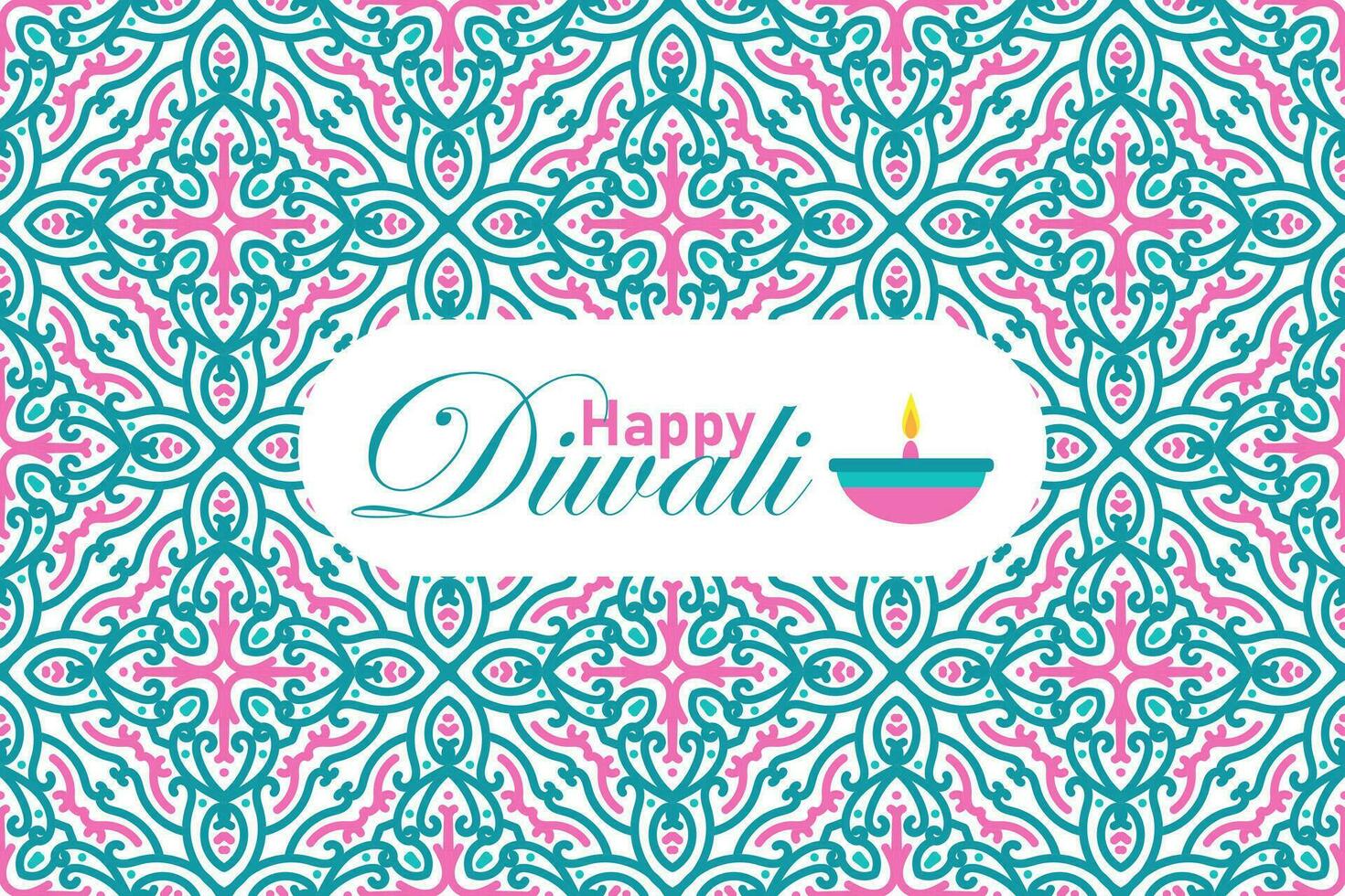 Indian festival Happy Diwali seamless pattern Background, Diwali celebration greeting card, vector illustration design.