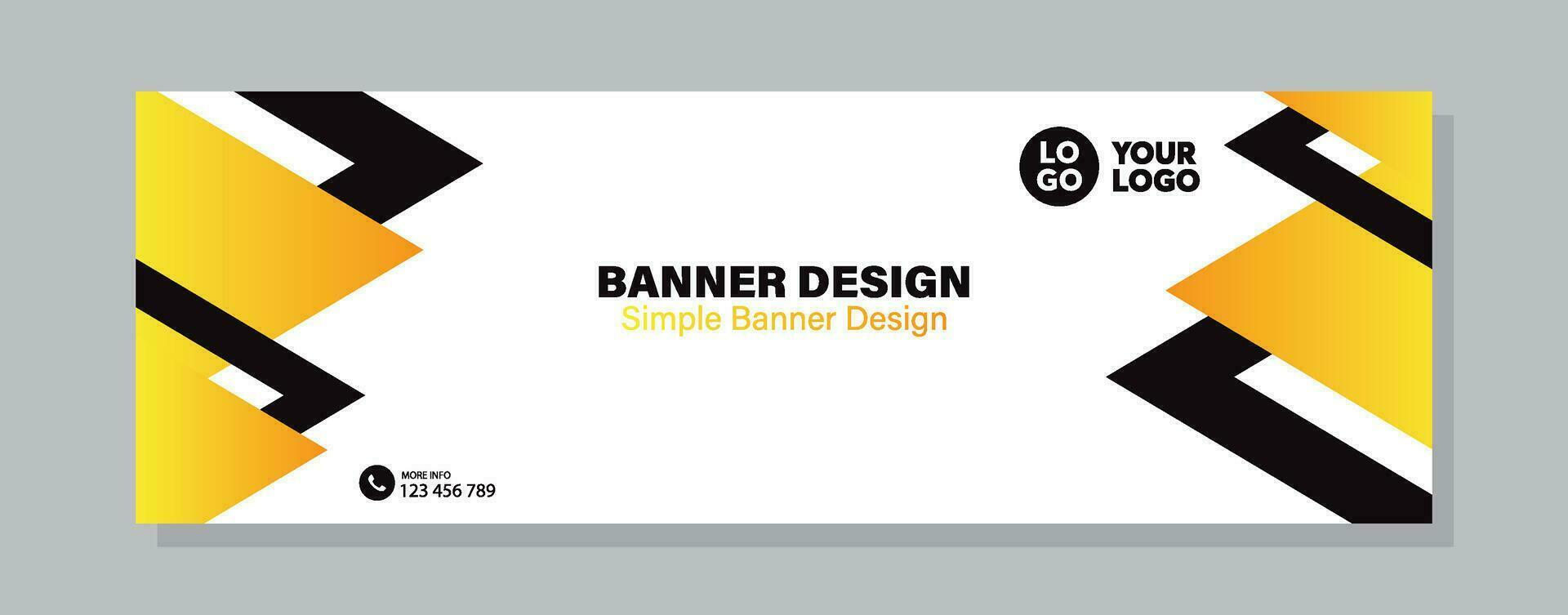 Modern abstract banner design template with geometric shapes. Applicable for Banners, Placards, Posters, Flyers vector