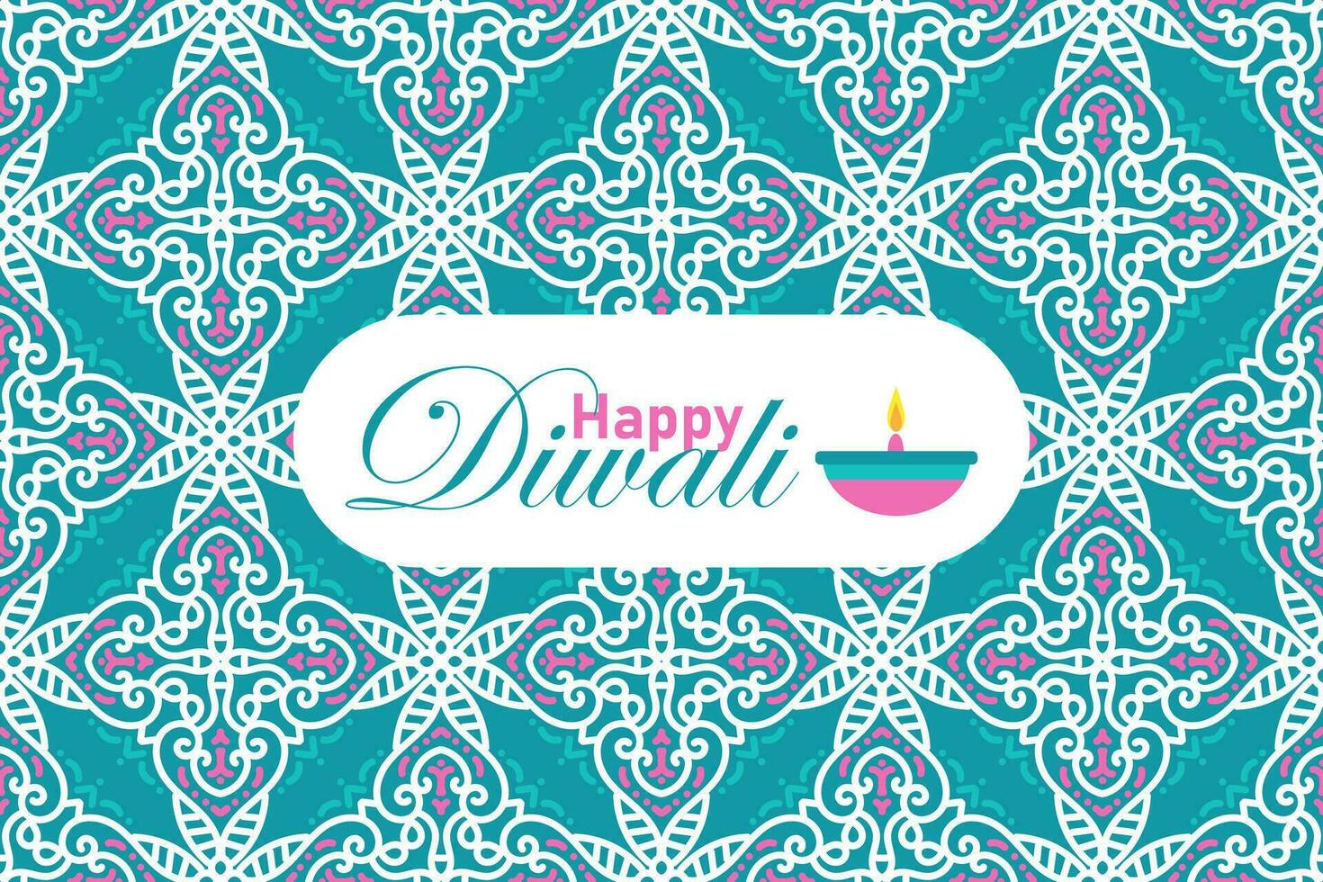 Indian festival Happy Diwali seamless pattern Background, Diwali celebration greeting card, vector illustration design.