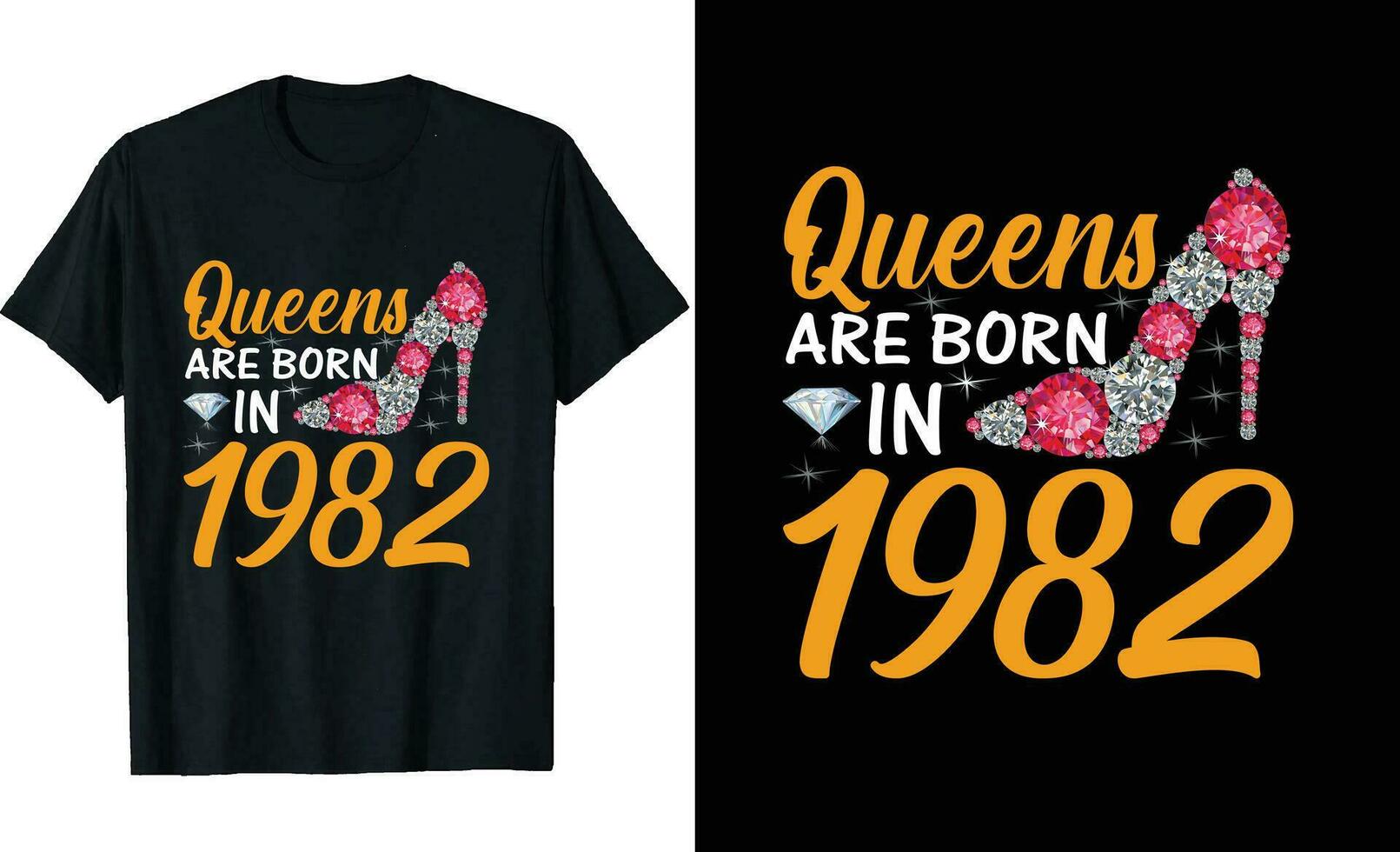 Queens are born in or Birthday t shirt design or typography tshirt design or birthday quotes or poster design or birthday vector or Dimond t shirt design