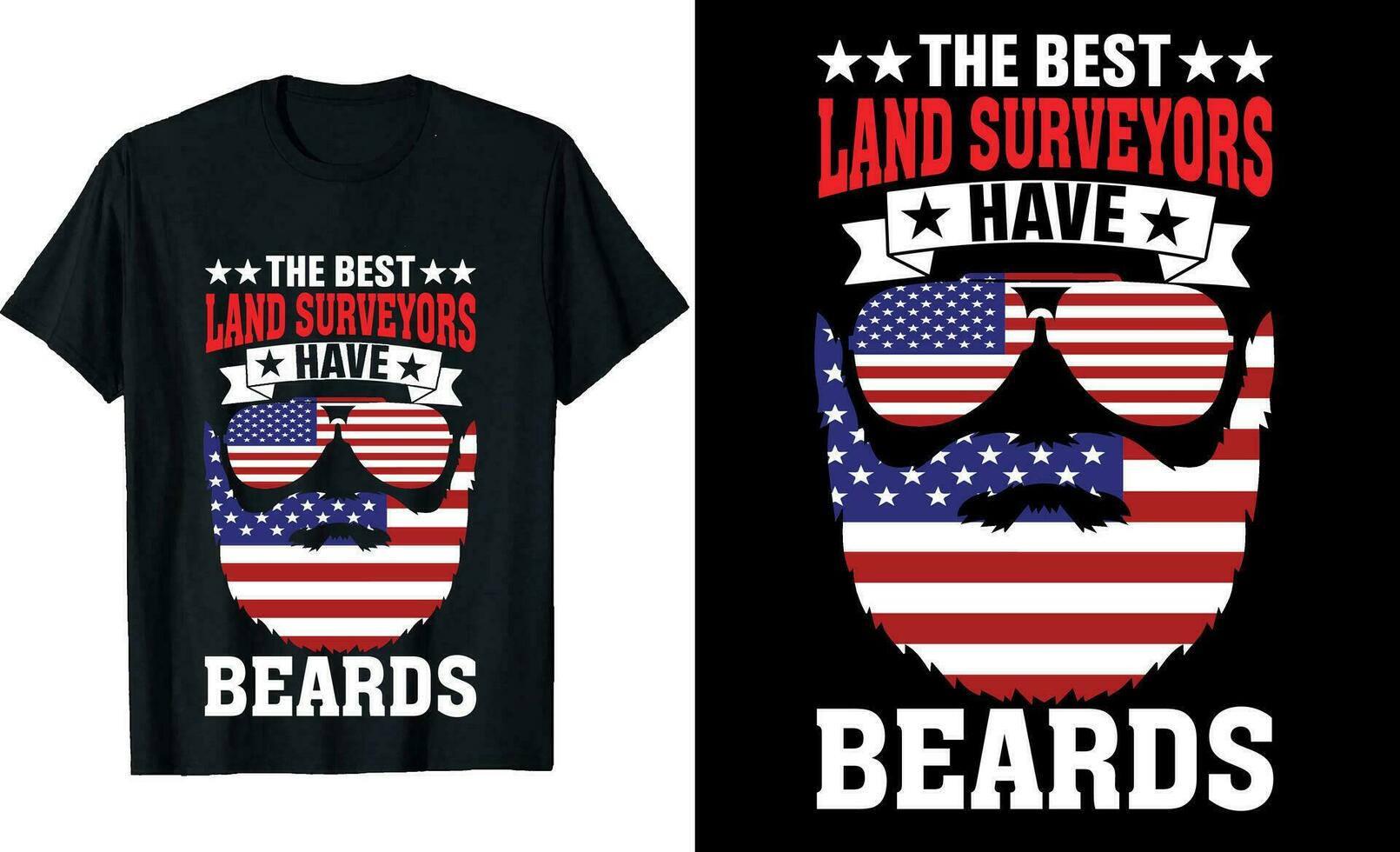 Best Land Surveyors Have Beards Funny Land Surveyors Long Sleeve T-Shirt or Land Surveyors t shirt design or Beards t-shirt design vector