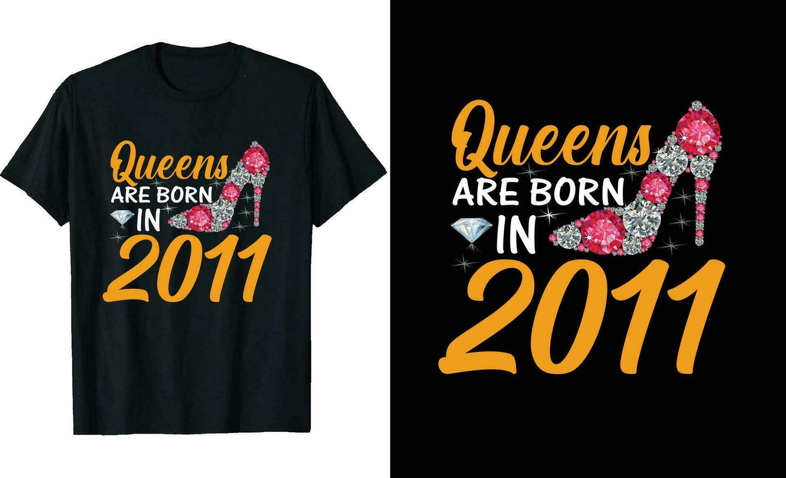 Queens are born in or Birthday t shirt design or typography tshirt design or birthday quotes or poster design or birthday vector or Dimond t shirt design