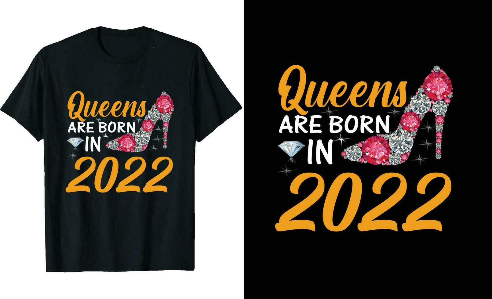 Queens are born in or Birthday t shirt design or typography tshirt design or birthday quotes or poster design or birthday vector or Dimond t shirt design