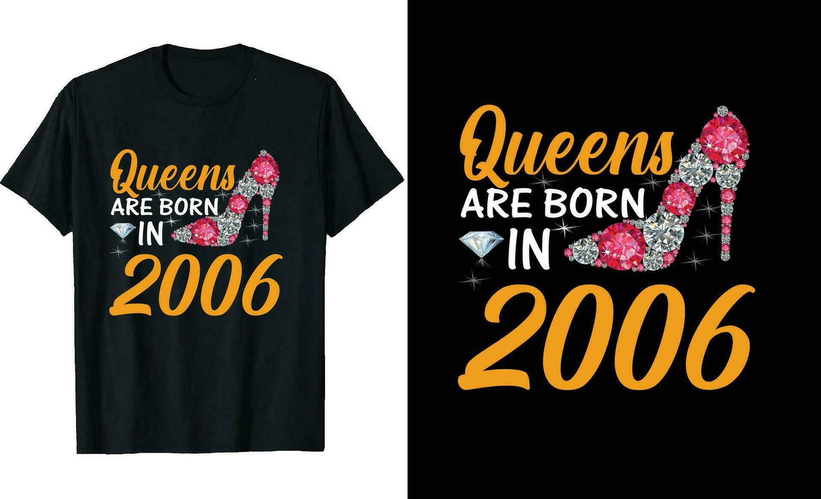 Queens are born in or Birthday t shirt design or typography tshirt design or birthday quotes or poster design or birthday vector or Dimond t shirt design