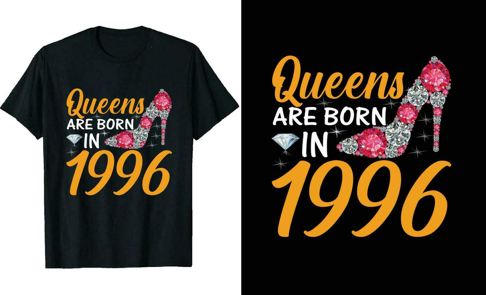 Queens are born in or Birthday t shirt design or typography tshirt design or birthday quotes or poster design or birthday vector or Dimond t shirt design