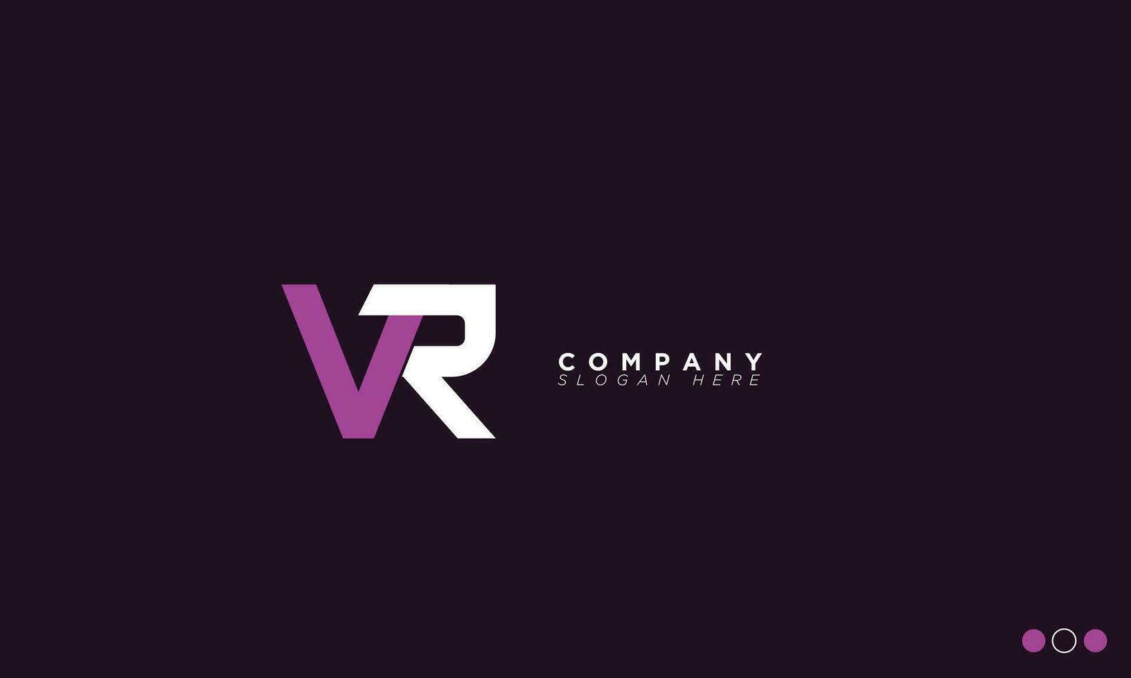 VR Alphabet letters Initials Monogram logo RV, V and R vector