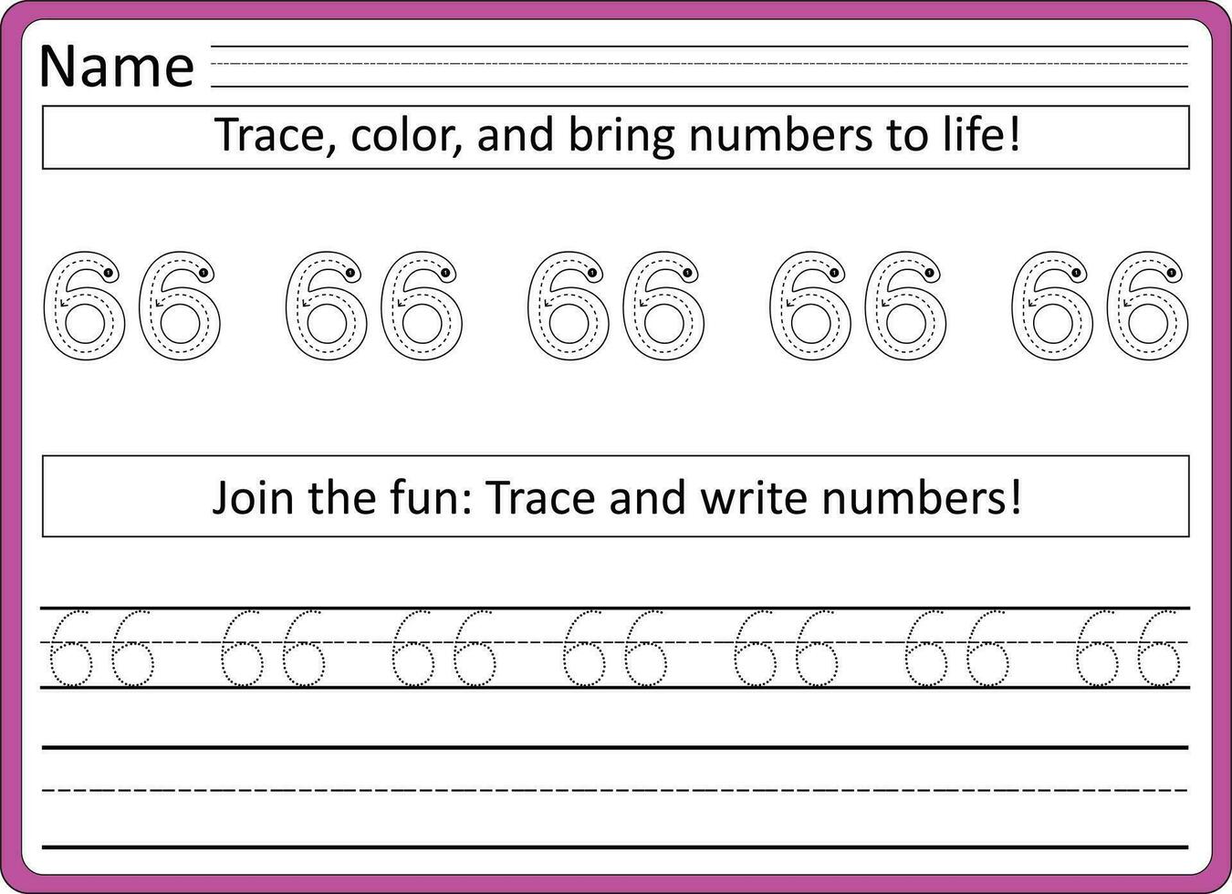 Tracing worksheets for kids  handwriting practice vector