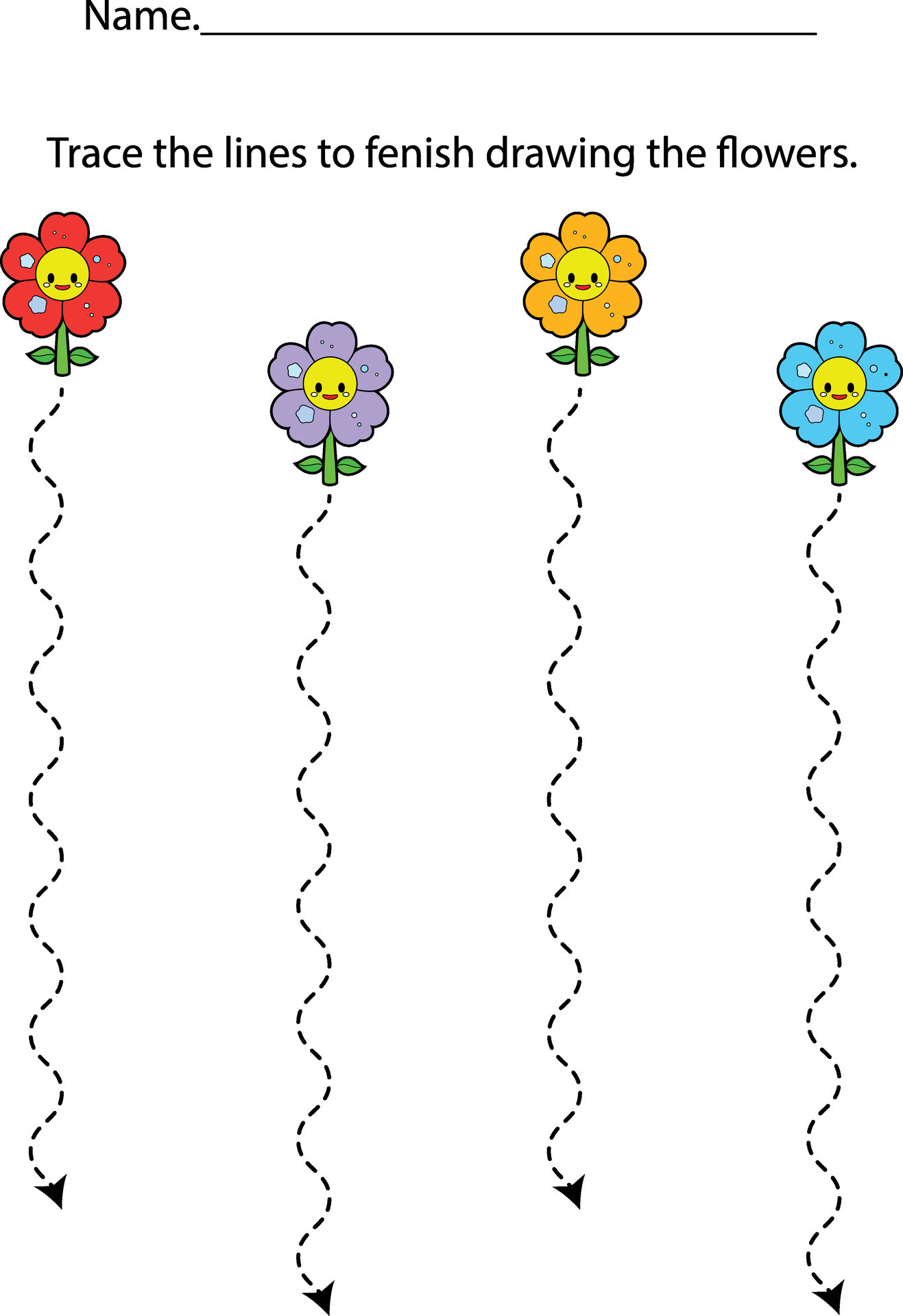 Tracing worksheet for kids 29128258 Vector Art at Vecteezy