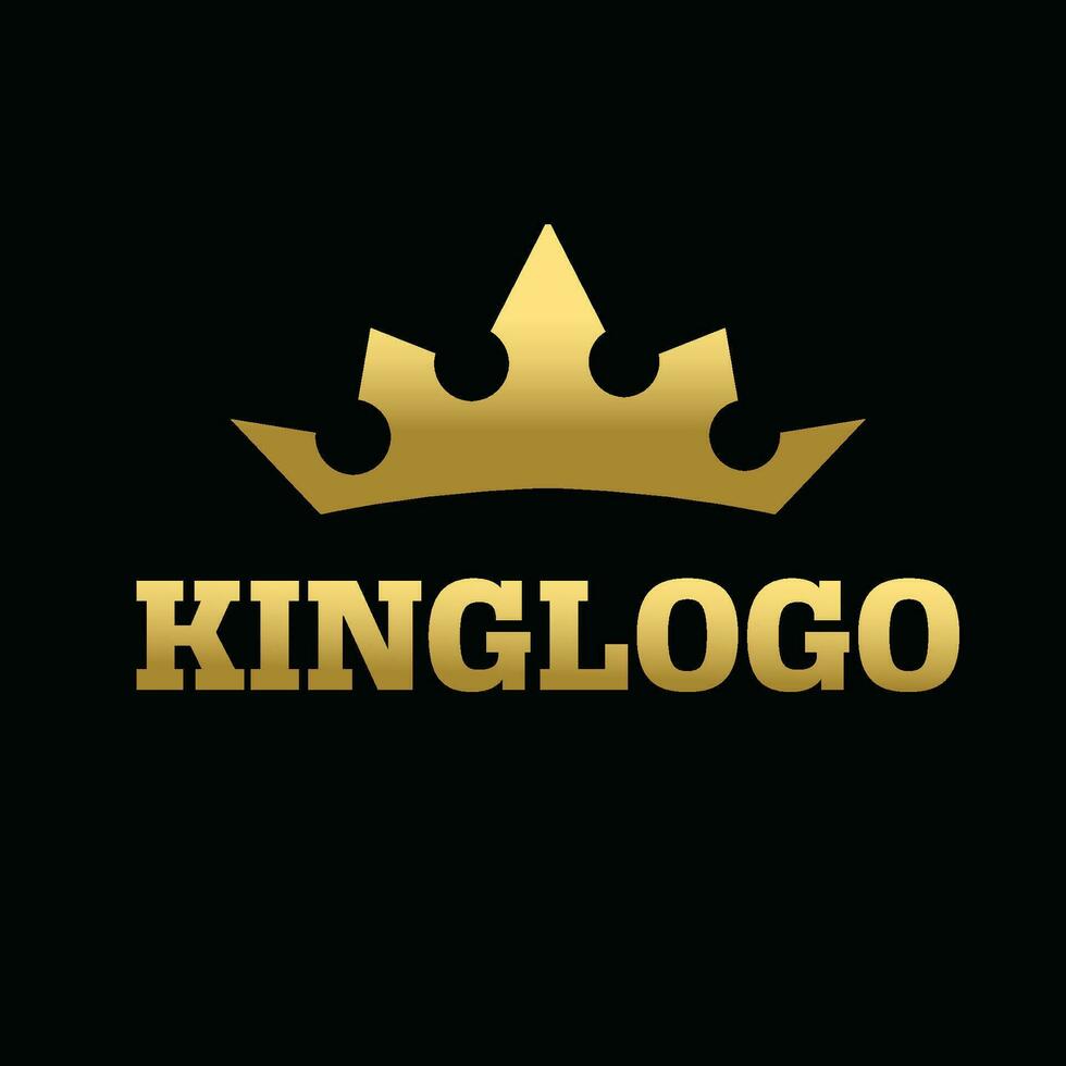 king golden crown logo template vector