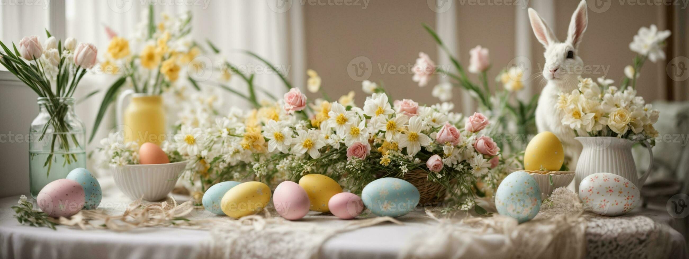 Easter Decoration. AI generated photo