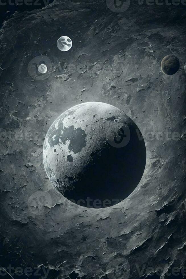 full moon close up. AI generated photo