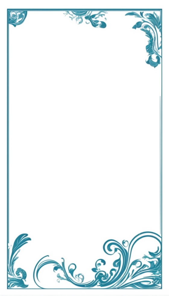Floral Simple Frame Border PNG Transparent Background