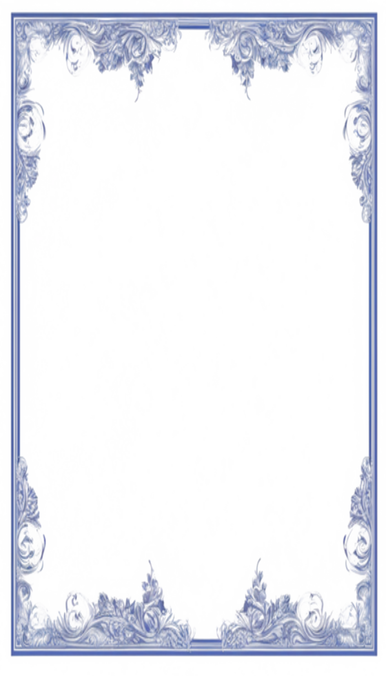 Floral Simple Frame Border PNG Transparent Background