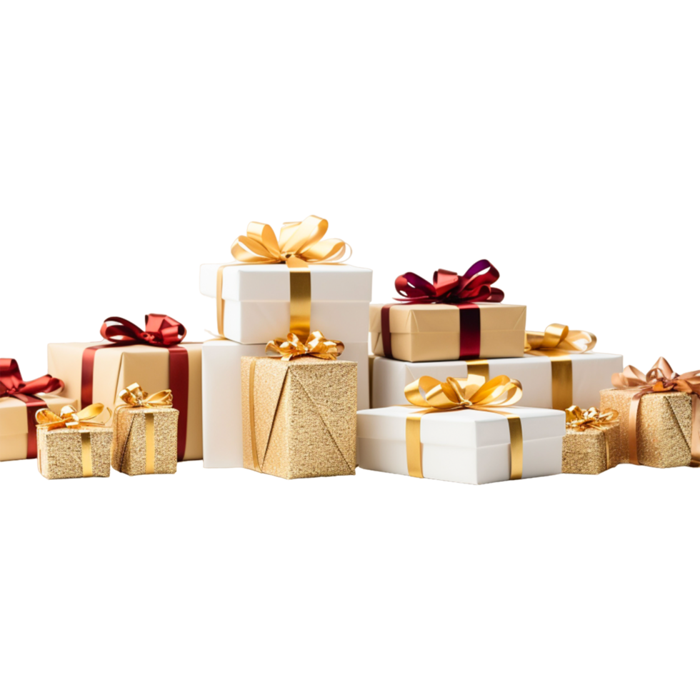 Christmas Gifts and Presents Ai Generative png