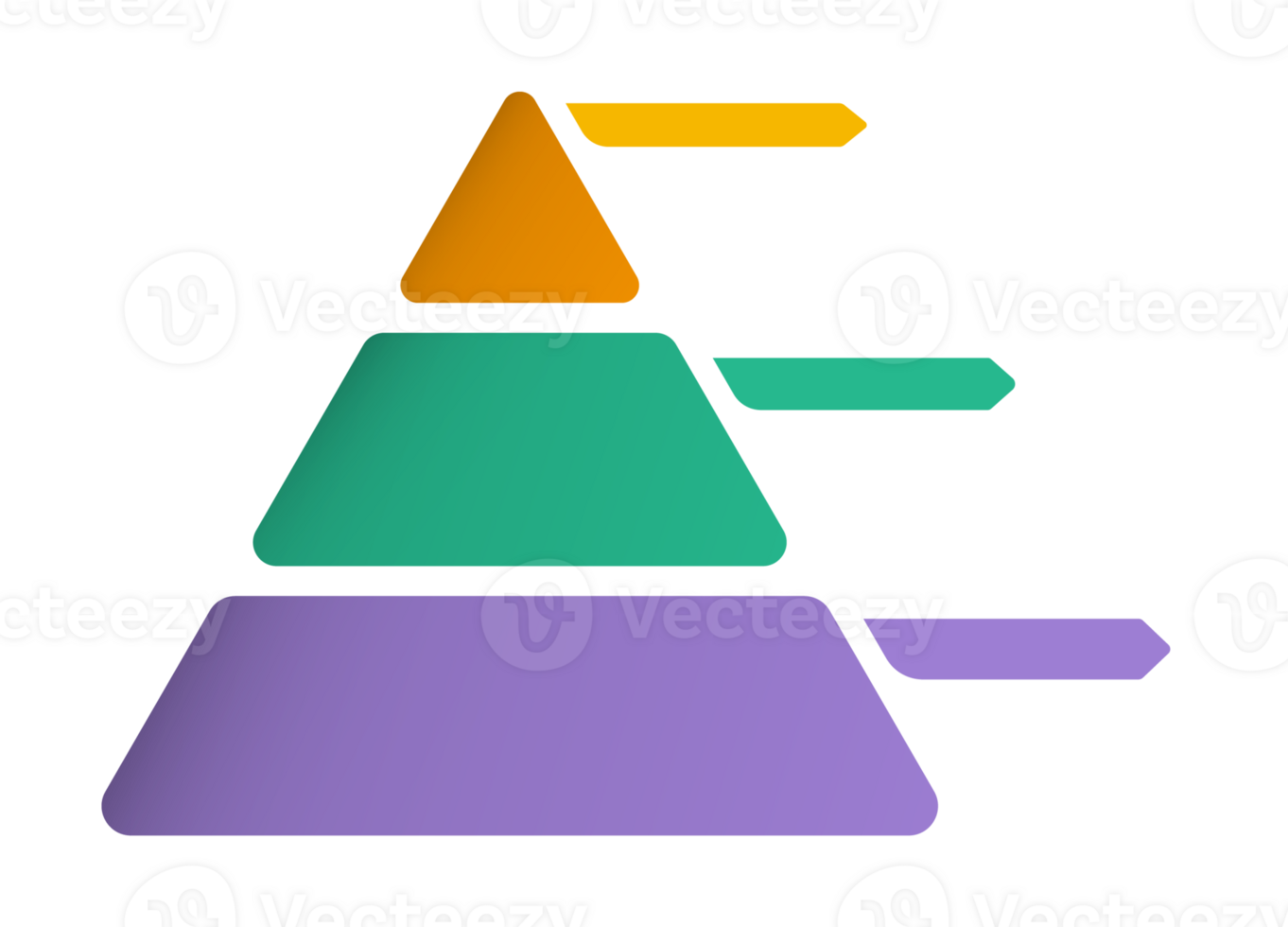 Triangle Divisé En 3 Parties étapes Ou Options élément