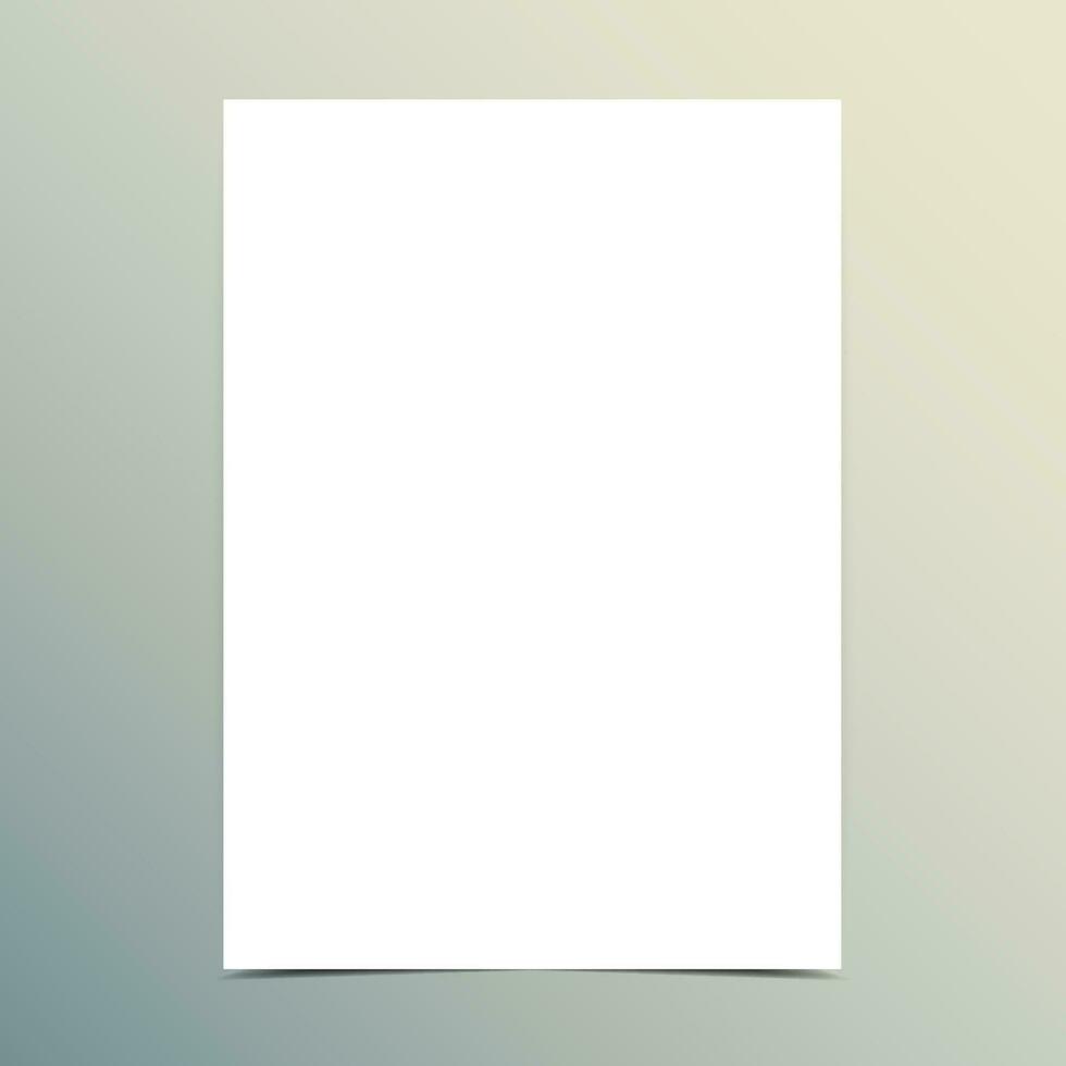 Blank White Paper Mockup Vector Illustration