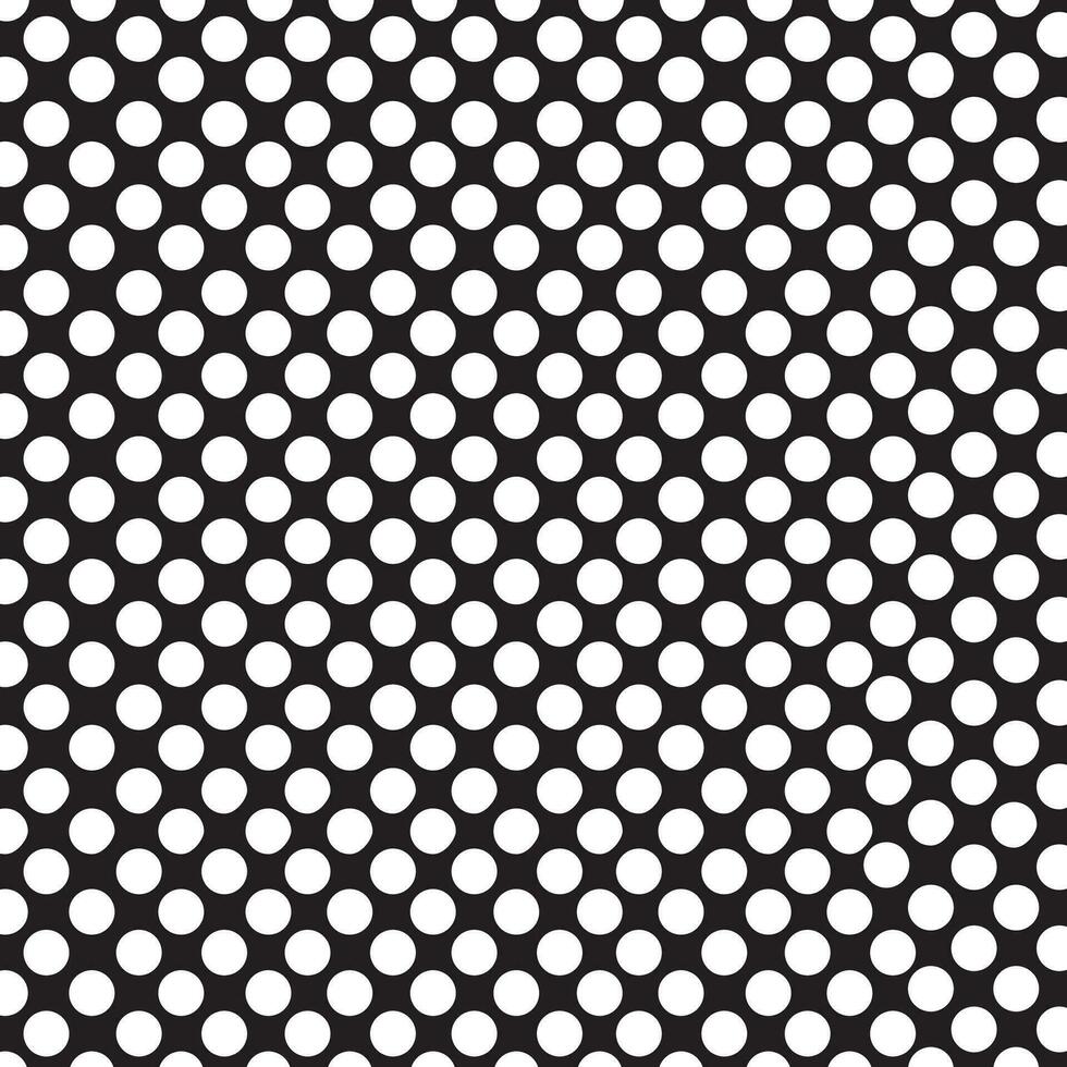 Black And White Classic Polka Dot Pattern vector