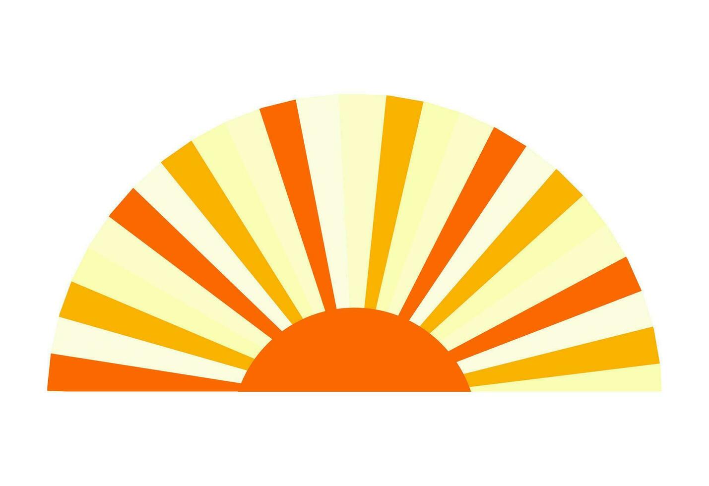 Retro Vintage Sunrise Vector Illustration