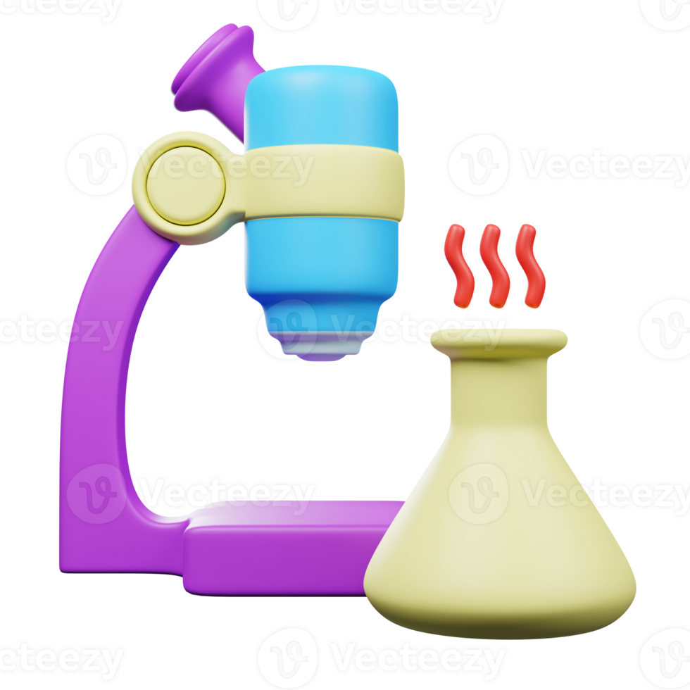 Chemistry icon 3d Render isolated on transparent background png