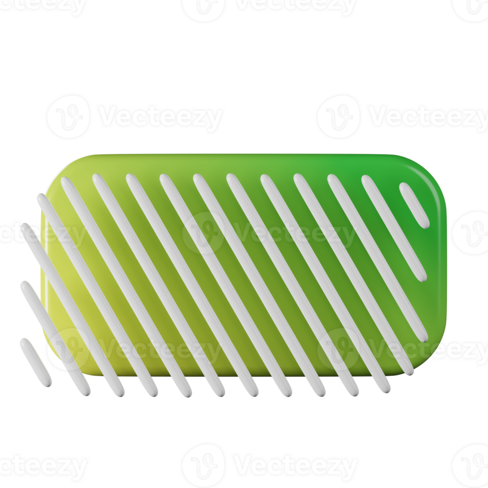 Rectangle shape, yellow green gradient 3d rendering. png