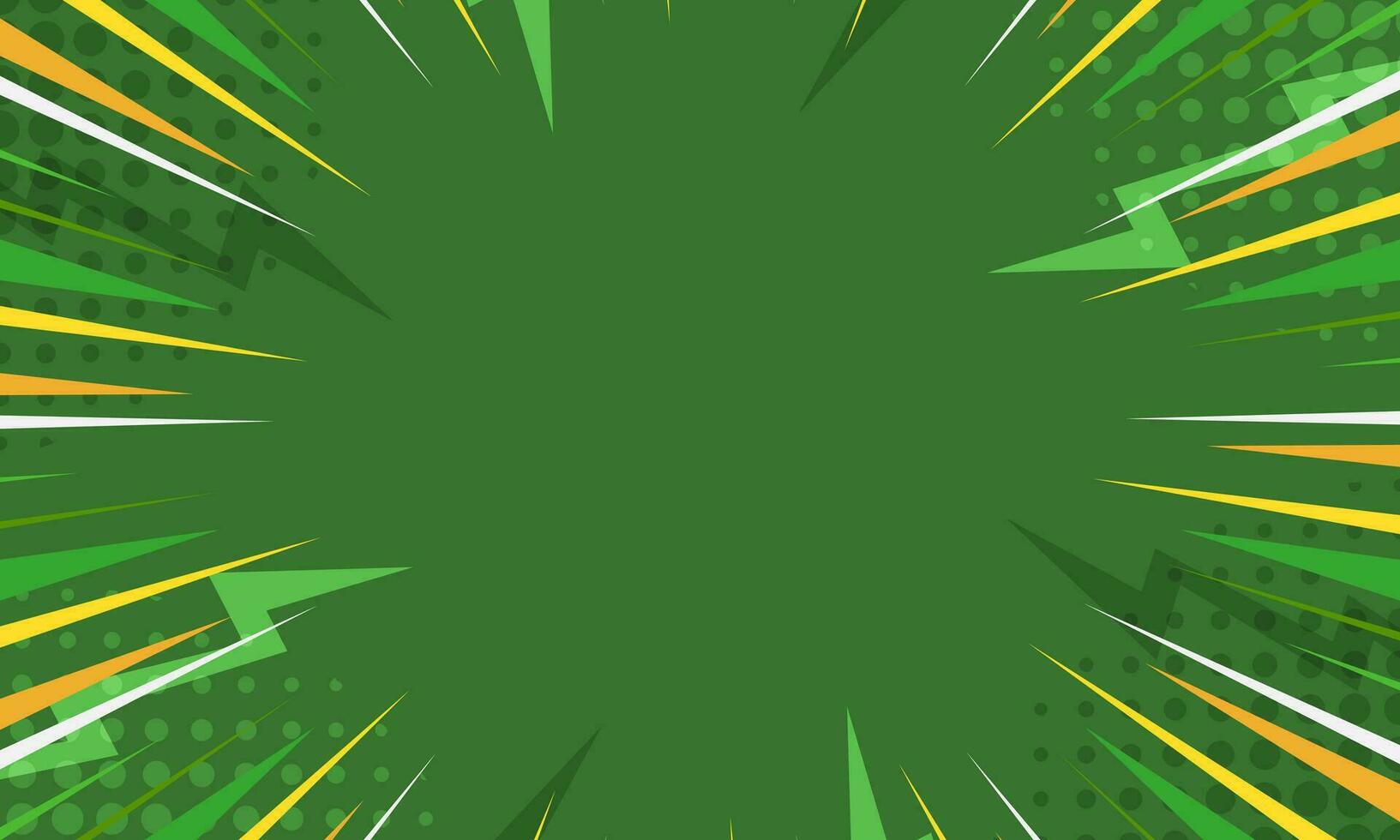 radial stripes pop art green background vector