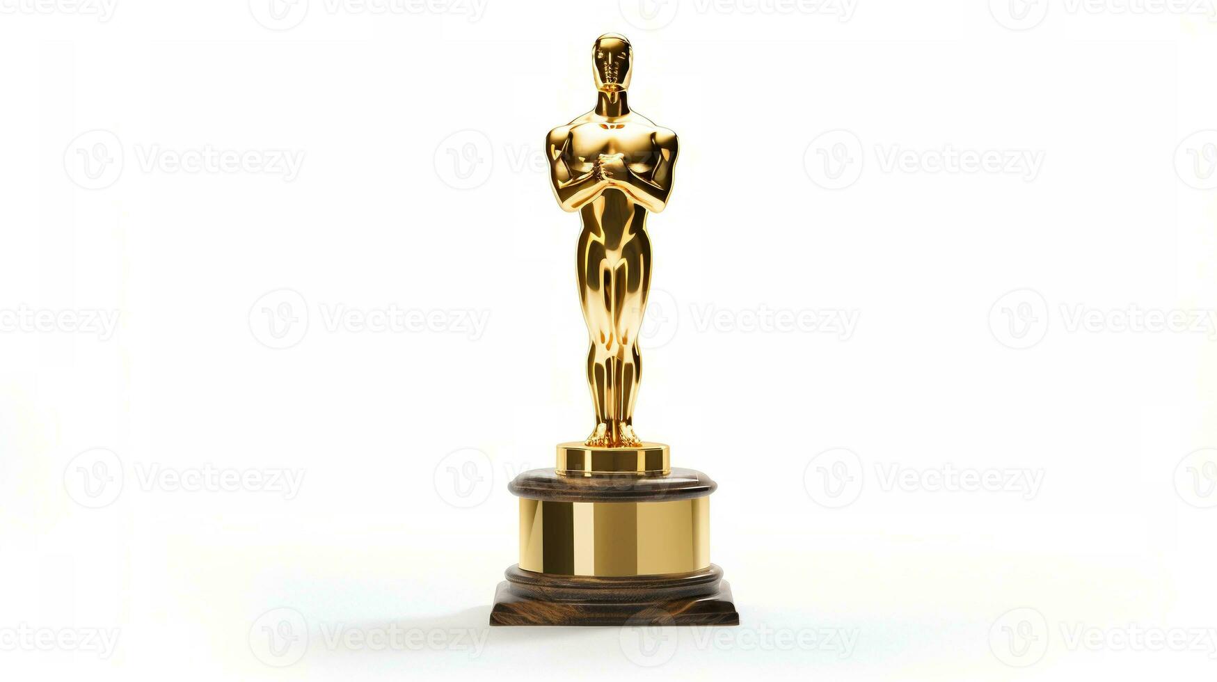 Hyper realistic trophy in white background, perfect for success and achievement concepts photo