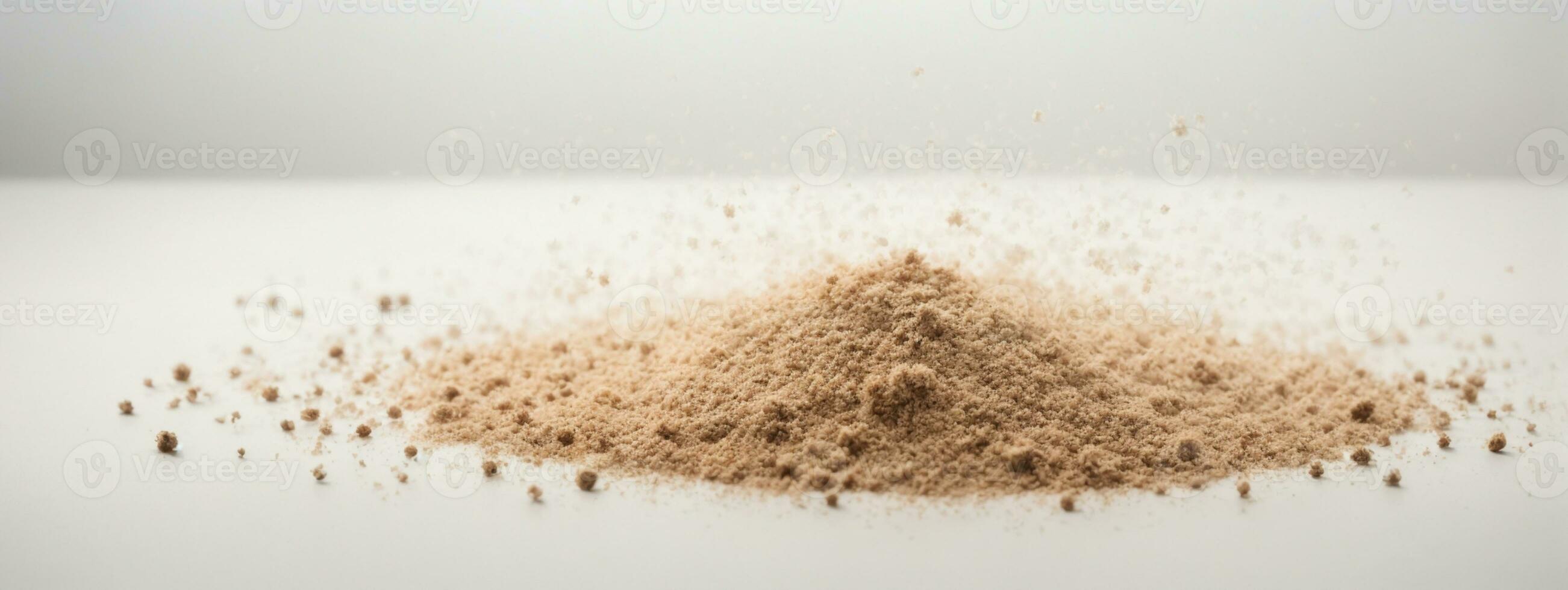 Abstract texture dust particle and dust grain on white background.. AI generated photo