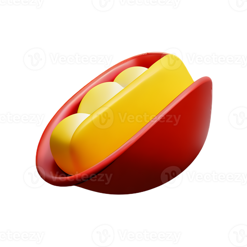 taco 3d rendering icon illustration png