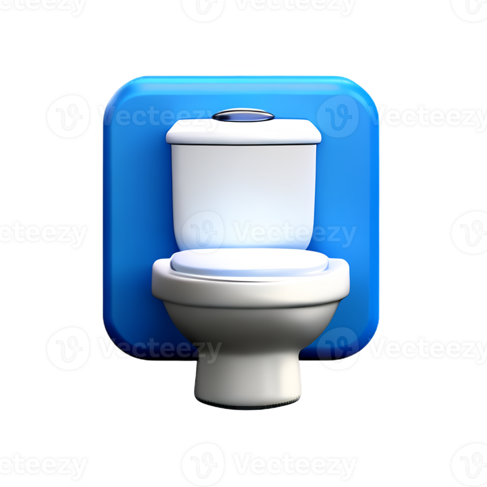 toilet seat 3d rendering icon illustration png