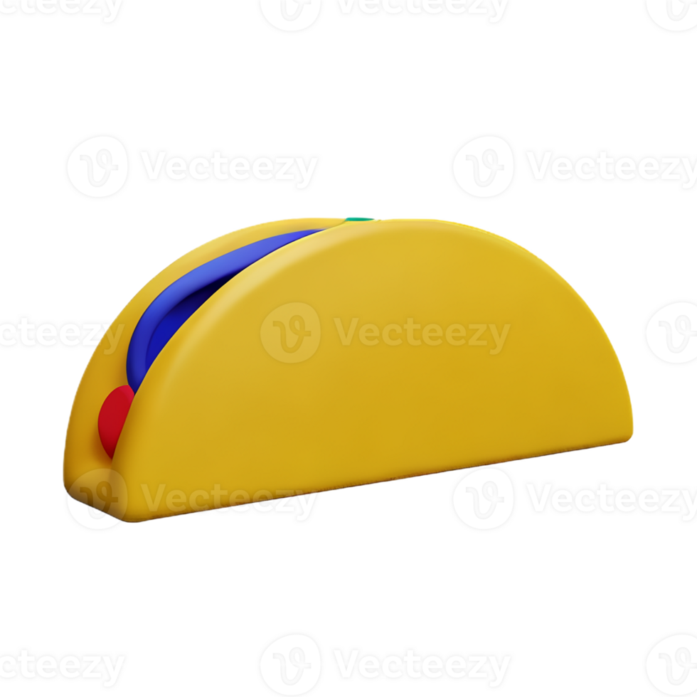 taco 3d rendering icon illustration png