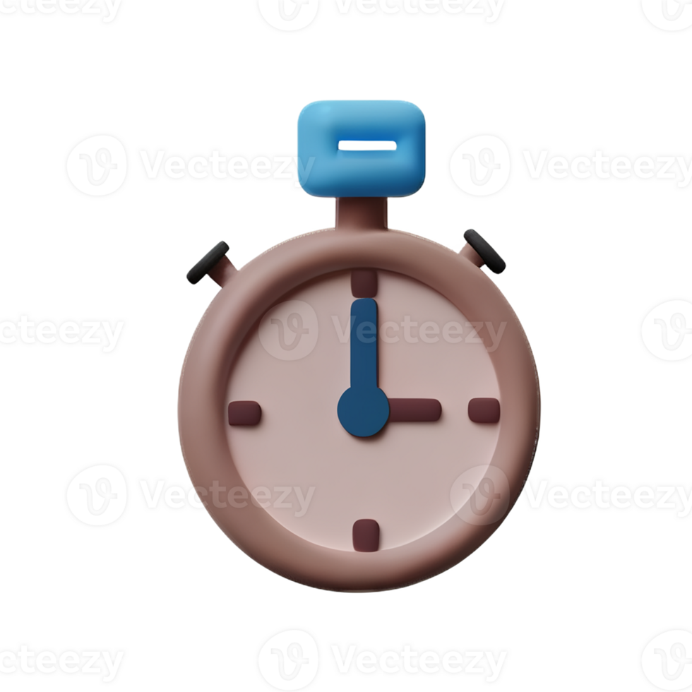 timer 3d rendering icon illustration png
