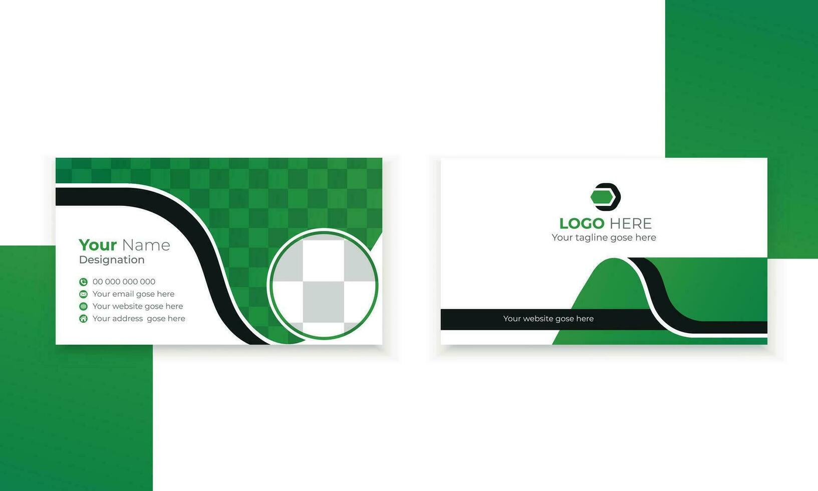 Professional, Modern, Unique Business Card or visiting card Design Template for your own brand business. vector