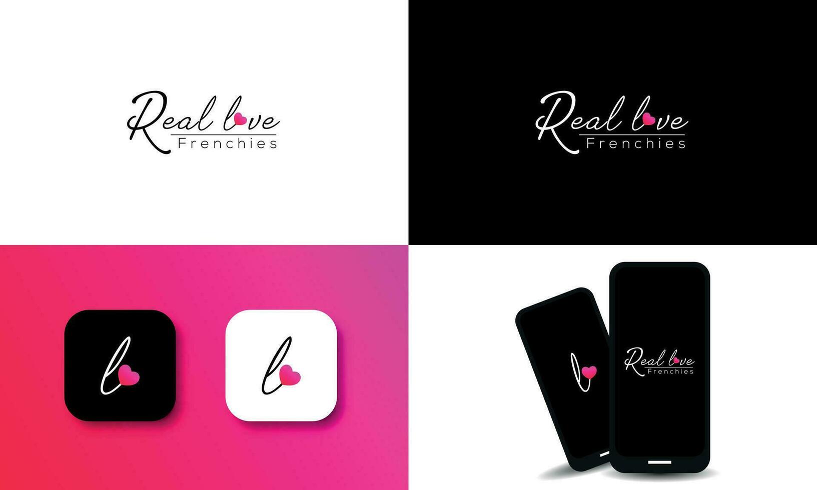 Vector professional Unique modern minimalist real love logo design template