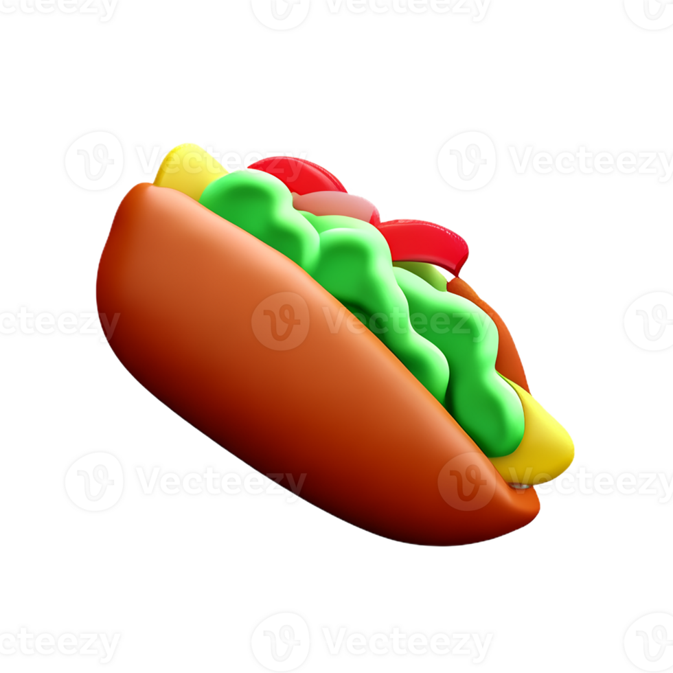 taco 3d rendering icon illustration png