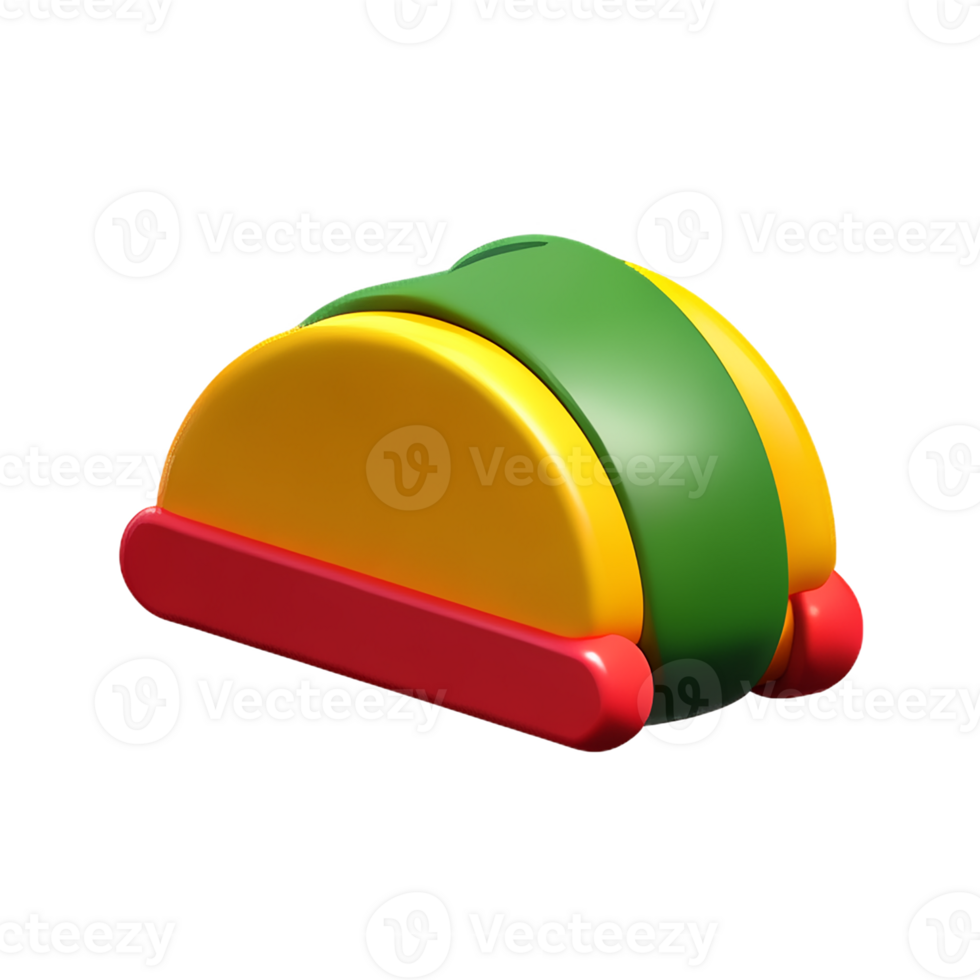 taco 3d rendering icon illustration png