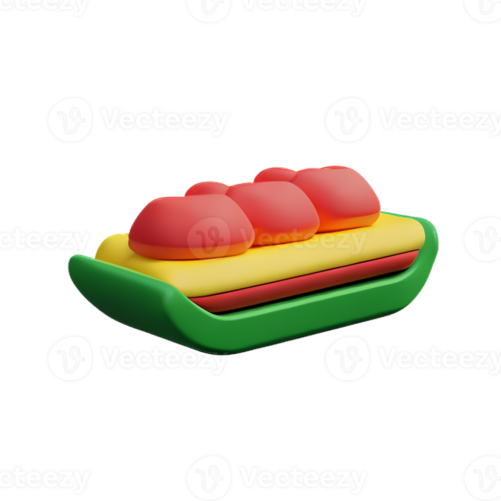 taco 3d rendering icon illustration png