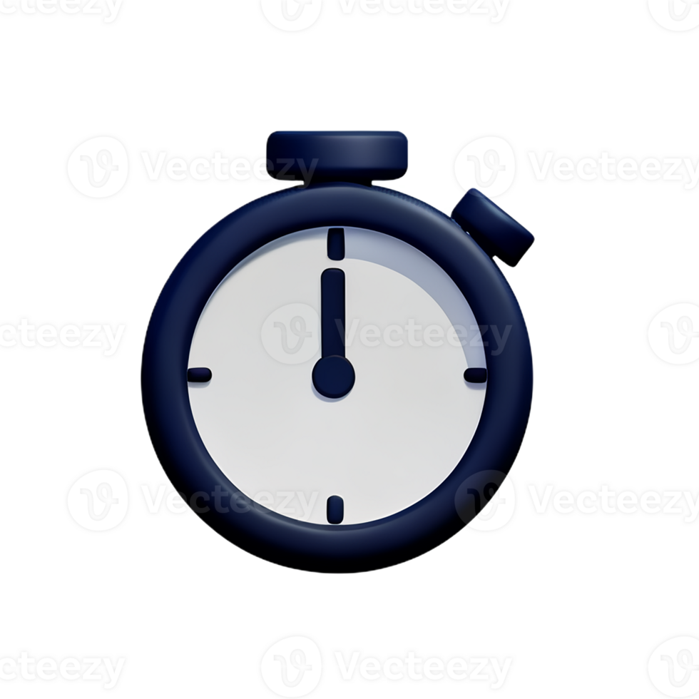 timer 3d rendering icon illustration png