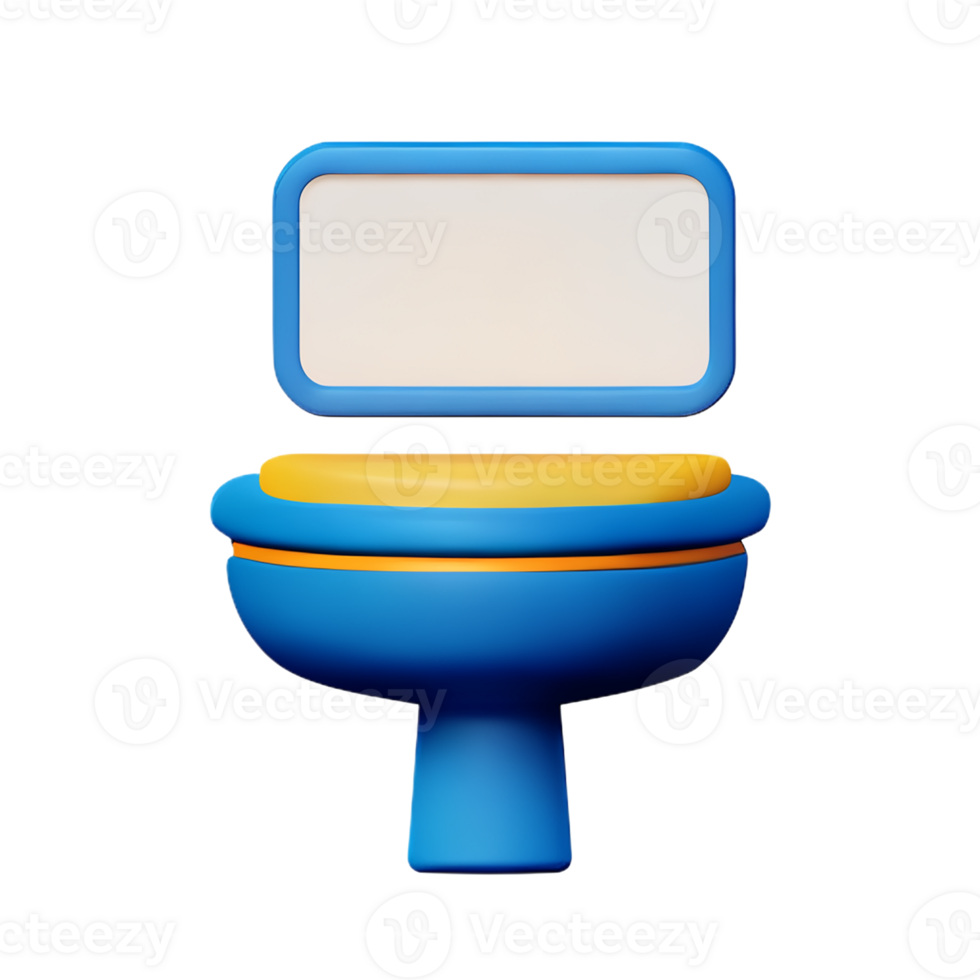 toilet seat 3d rendering icon illustration png