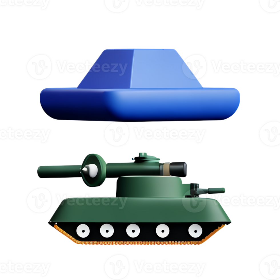 tank 3d rendering icon illustration png