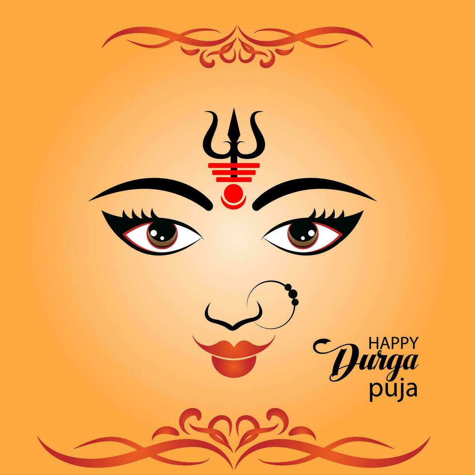 Happy Durga Puja Illustration Background Design vector