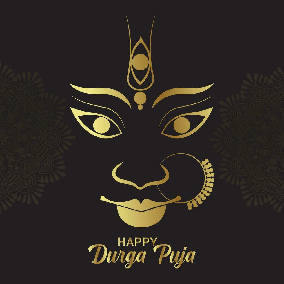 Happy Durga Puja Background Design vector