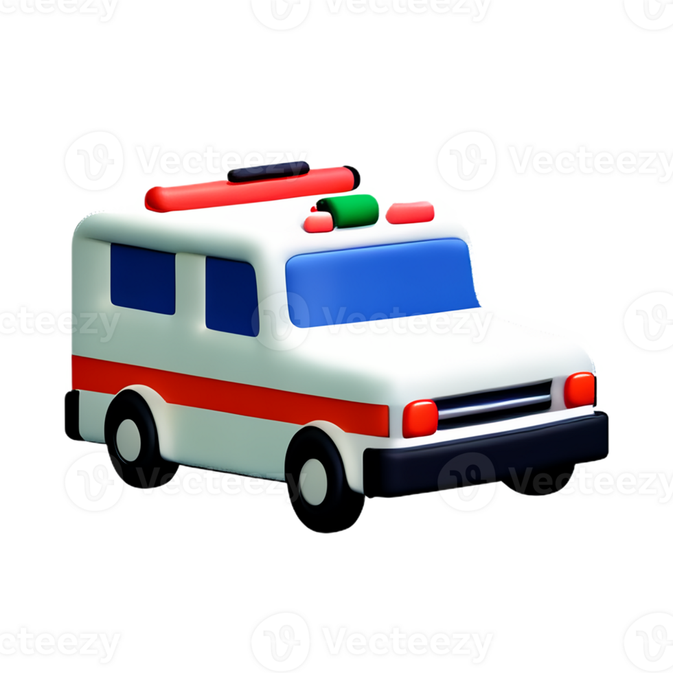ambulance 3d rendering icon illustration png