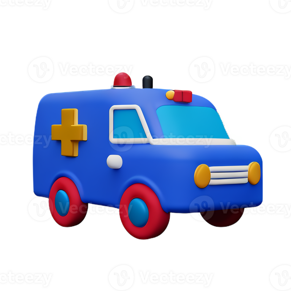 ambulance 3d rendering icon illustration png