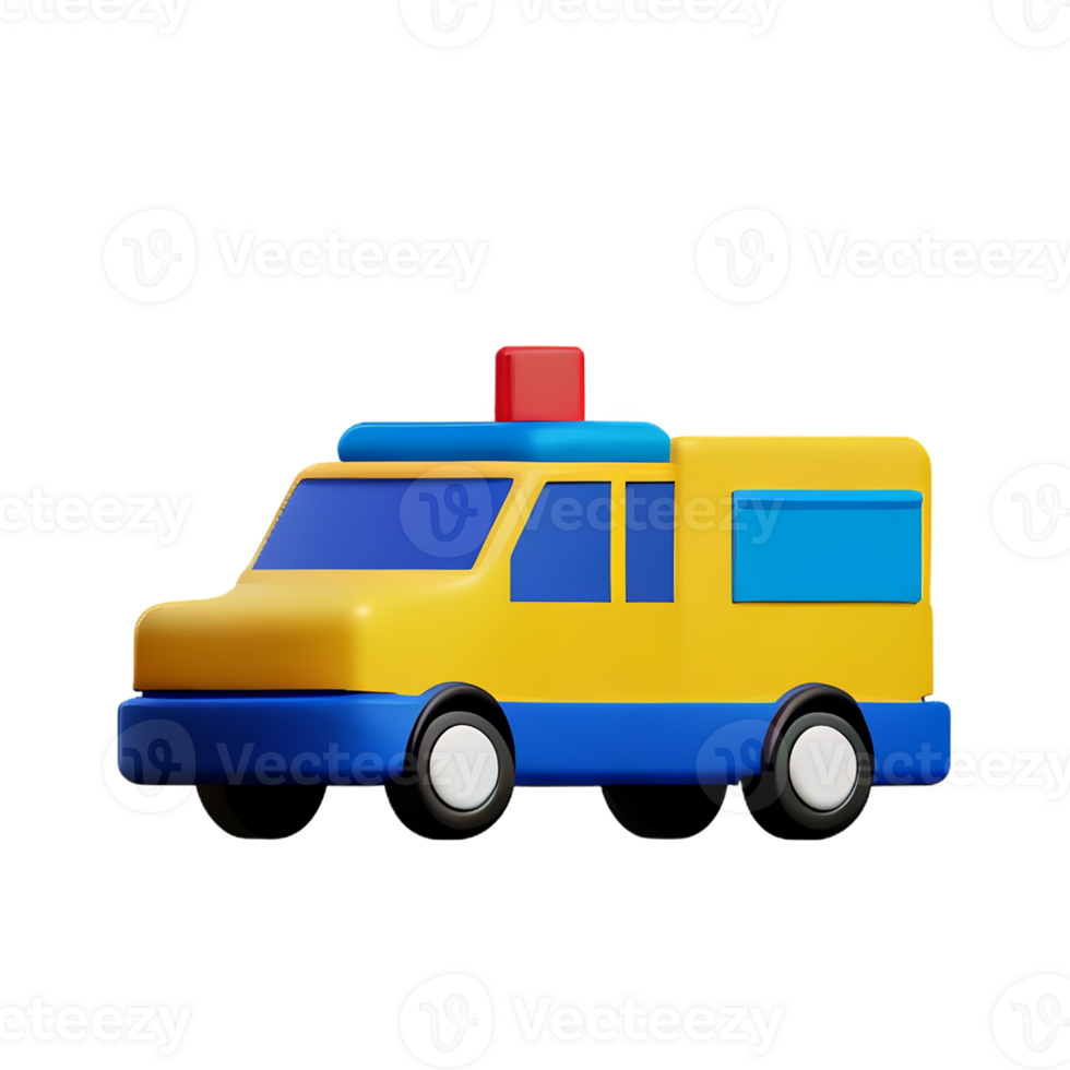ambulance 3d rendering icon illustration png