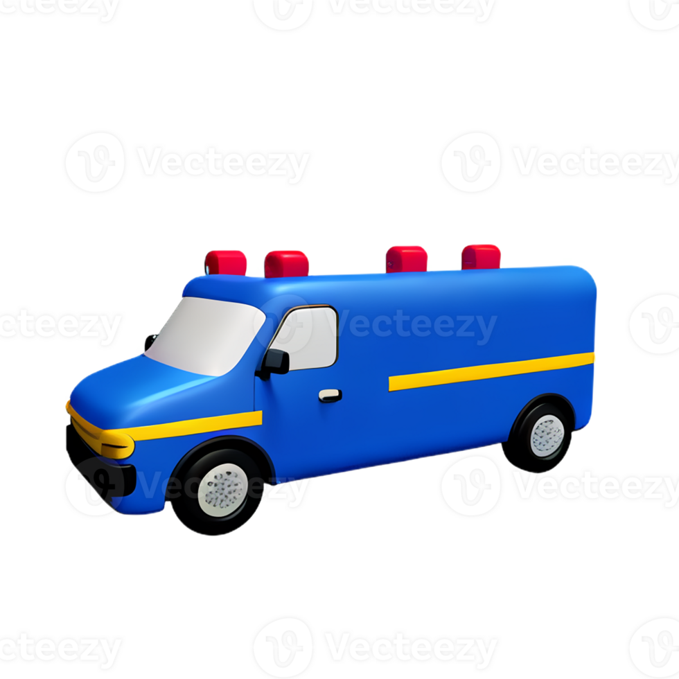 ambulance 3d rendering icon illustration png