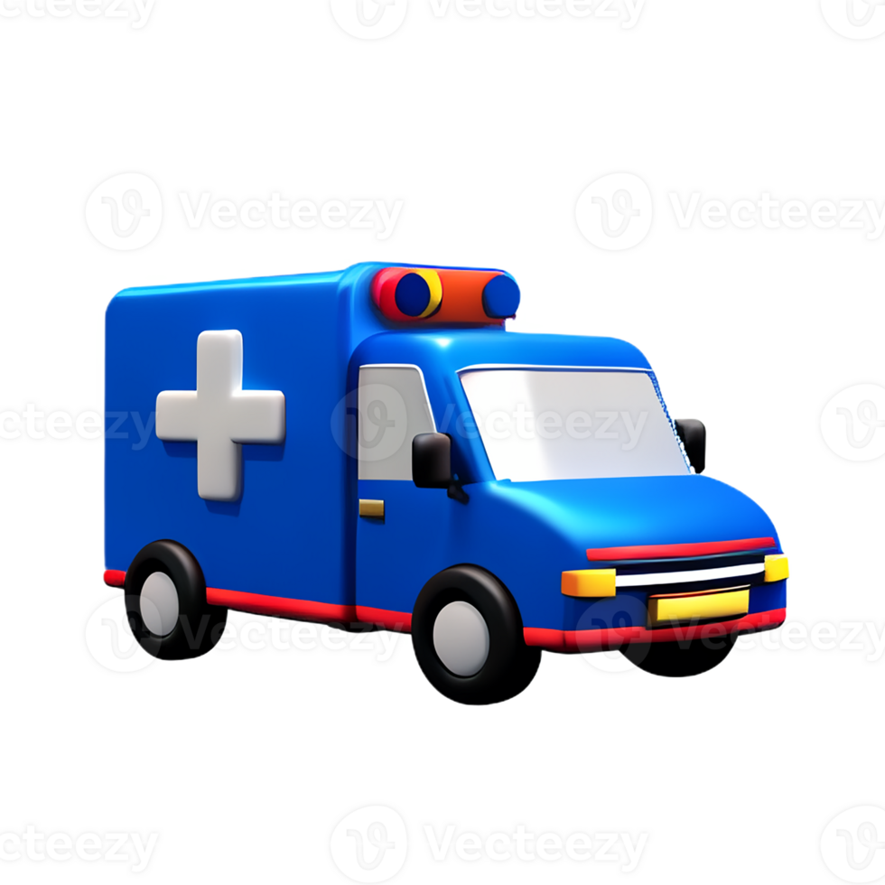 ambulance 3d rendering icon illustration png