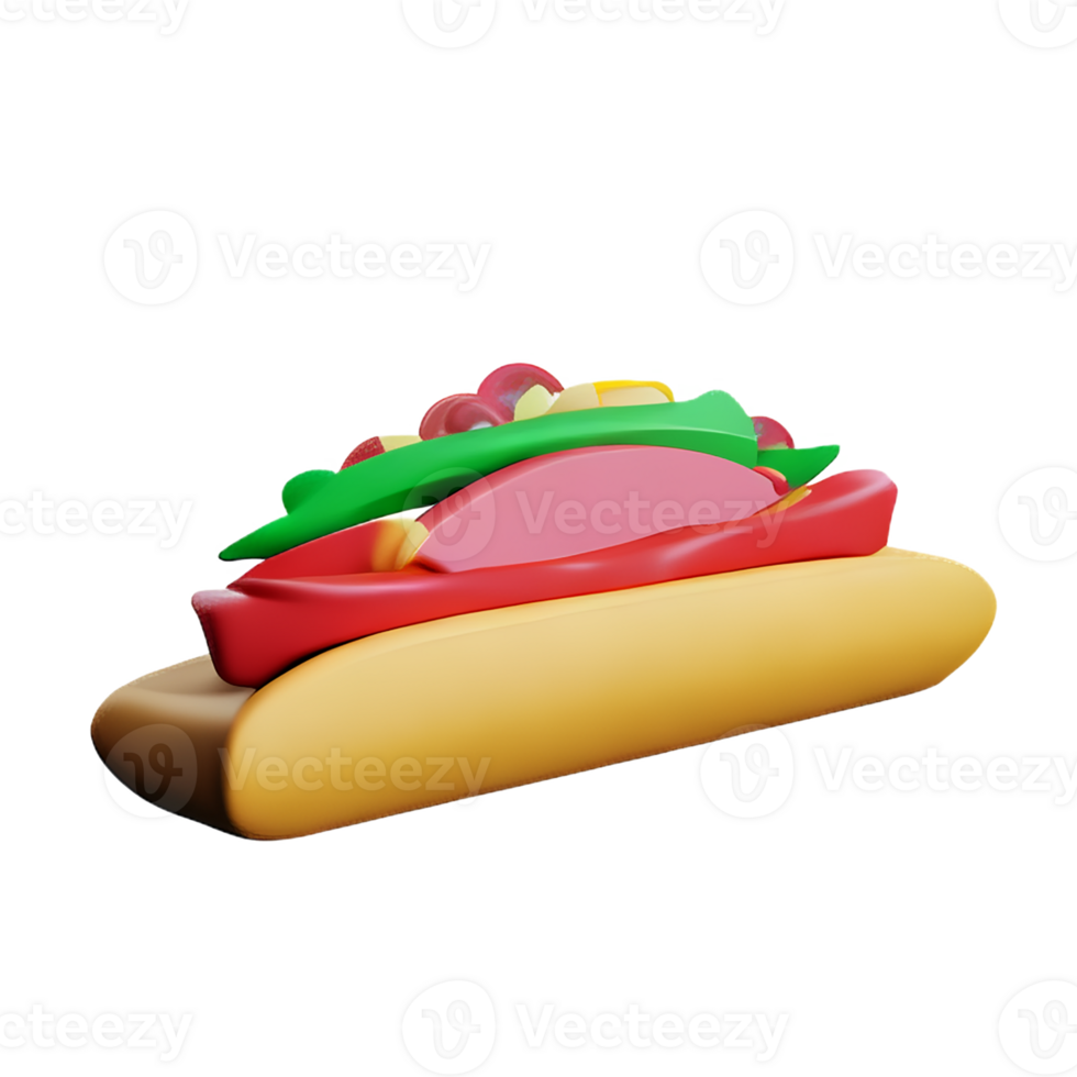 taco 3d rendering icon illustration png